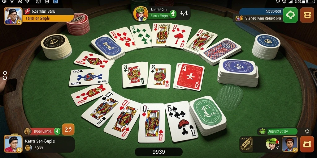 Gameplay seru Gaple dalam <strong>9939</strong> dengan teman-teman.