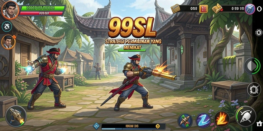Screenshot menampilkan aksi gameplay dinamis dalam 99SL.