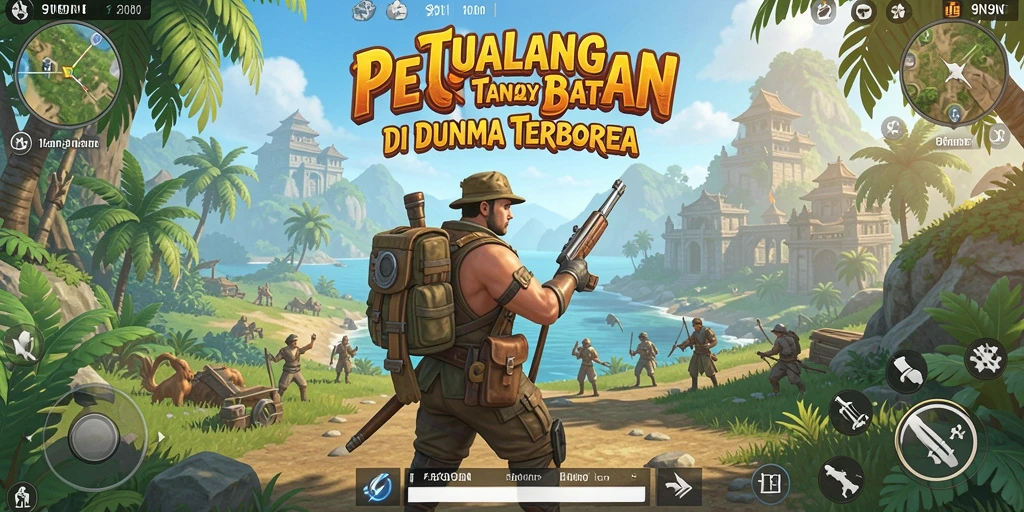 Gameplay terbuka di dunia luas 9N9N yang penuh petualangan.