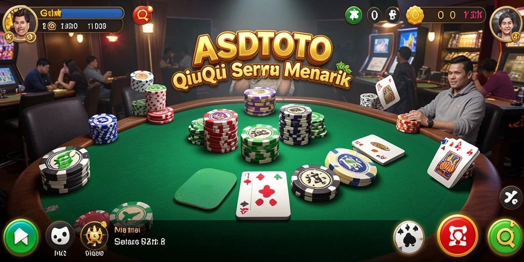 Tampilan permainan QiuQiu yang menarik dan seru.