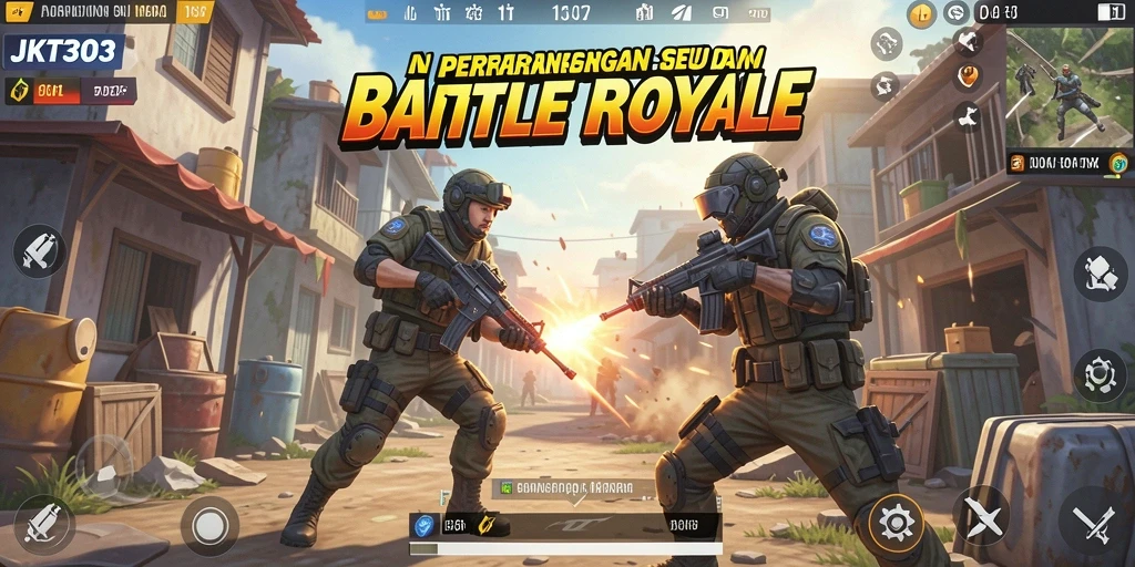 Tampilan seru permainannya saat bertarung di mode Battle Royale.
