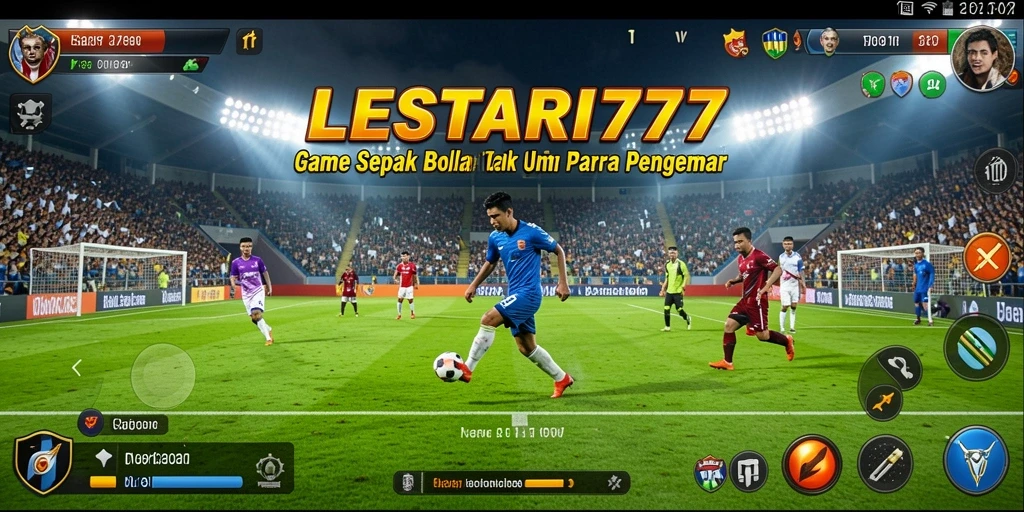 Tampilan aksi di lapangan dengan pemain ternama dalam LESTARI777.