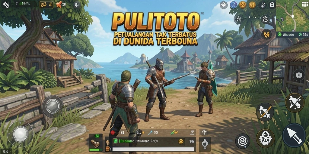 Tampilan gameplay PULITOTO yang memukau di dunia terbuka.