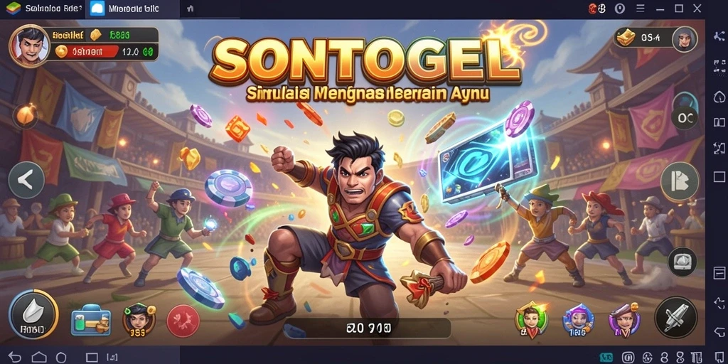 Screenshot gameplay SONTOGEL menampilkan simulasi yang mendalam dan interaktif.