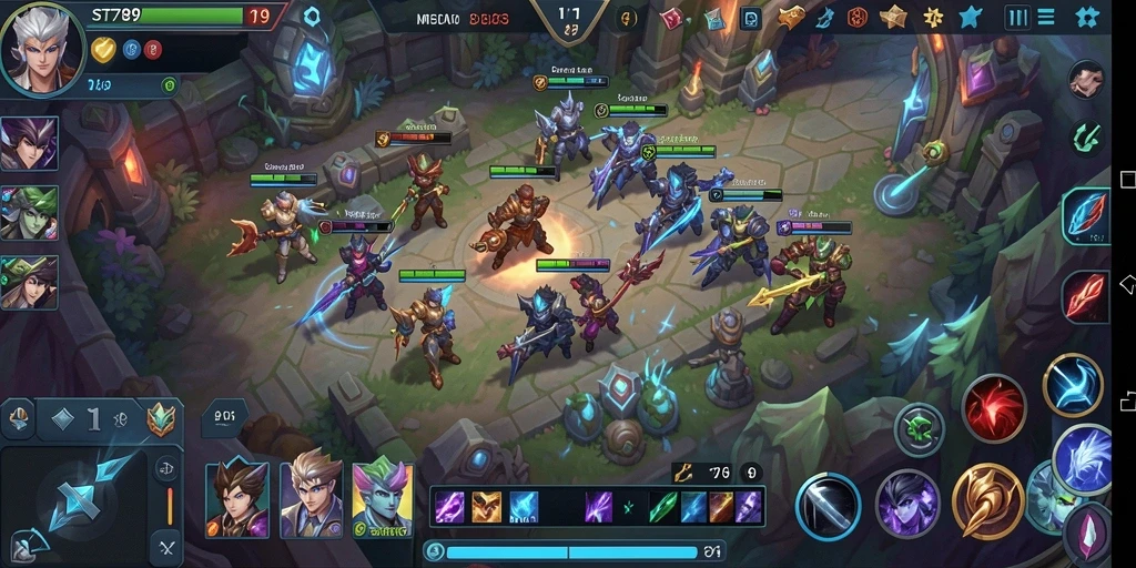 Gameplay seru dan tantangan dalam pertempuran tim MOBA.