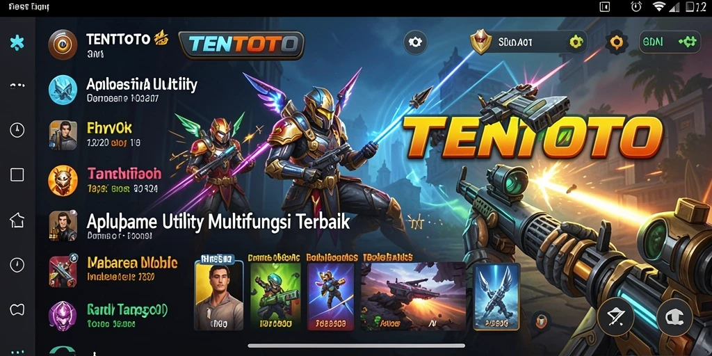 Tampilan utama aplikasi TENTOTO yang sederhana dan fungsional.