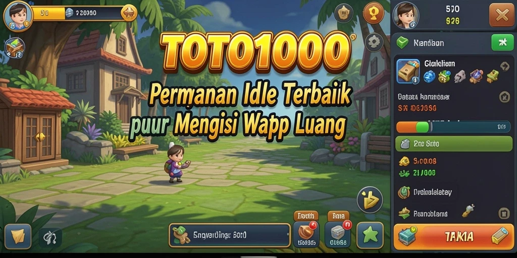 Screenshot TOTO1000 yang menunjukkan keseruan gameplay Idle.